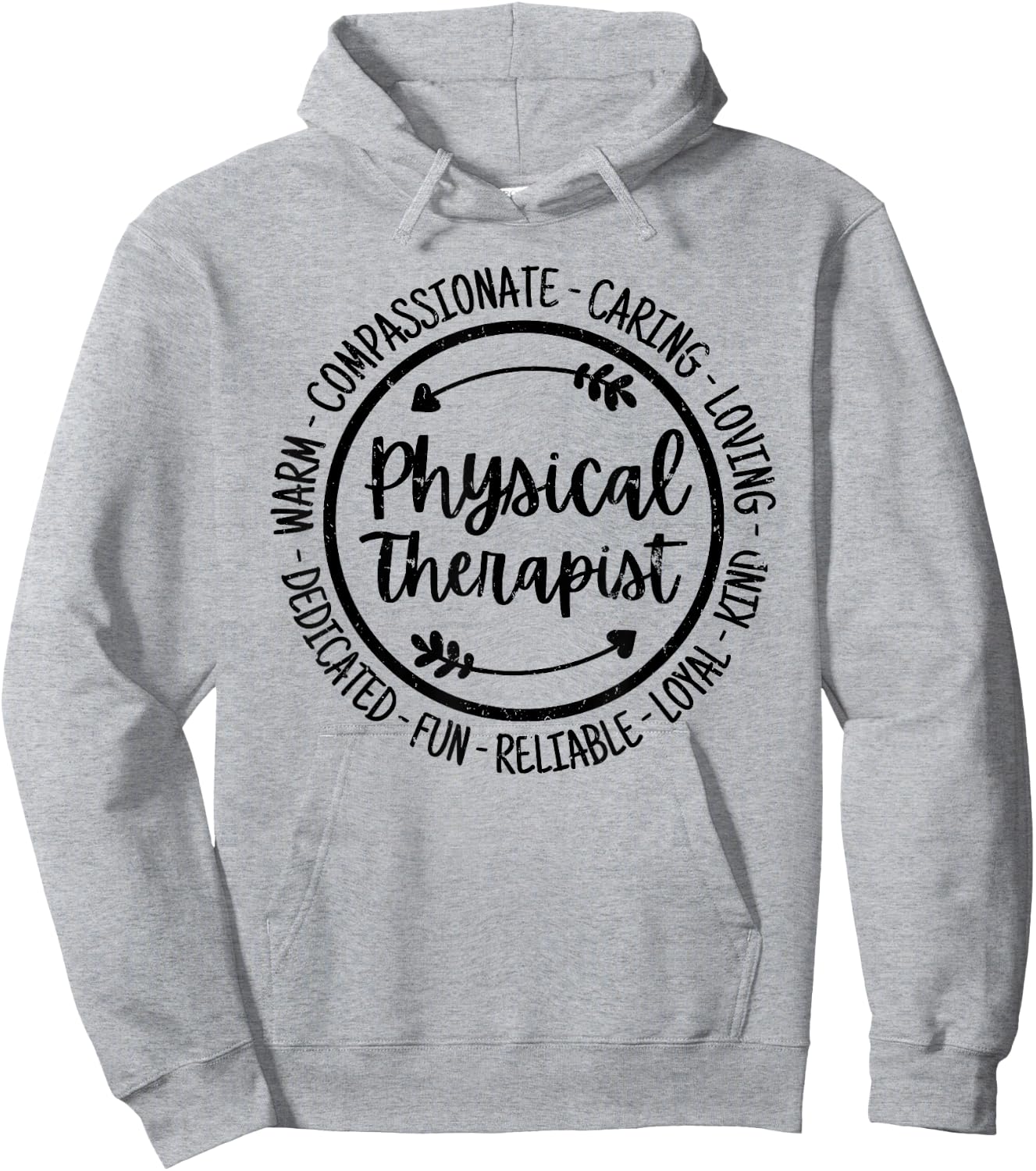 Physical Therapist PT Physical Therapy Physiotherapy Vintage Hoodie - Hoodie | Ash
