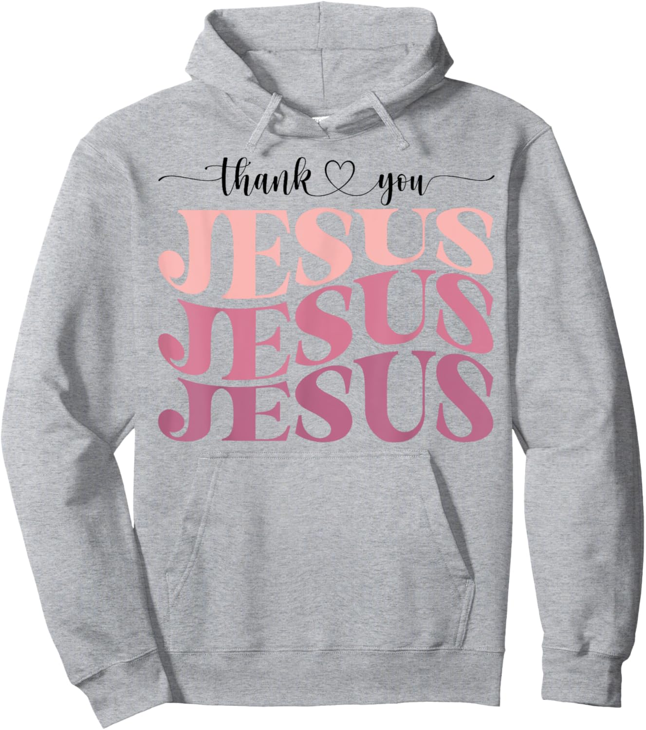 Trendy Christian Thank you Jesus Hoodie - Hoodie | Ash