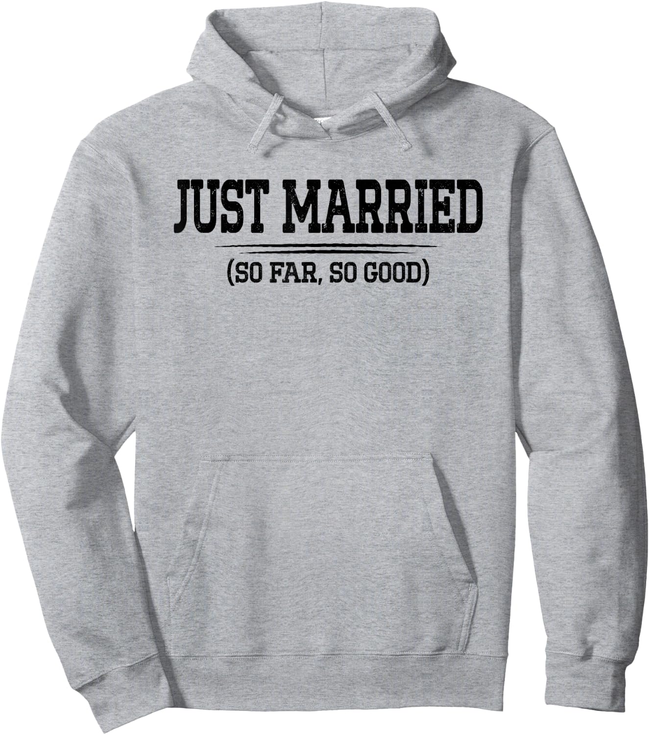 Funny Newlywed Couple Just Married So Far So Good Husband Hoodie - Hoodie | Ash