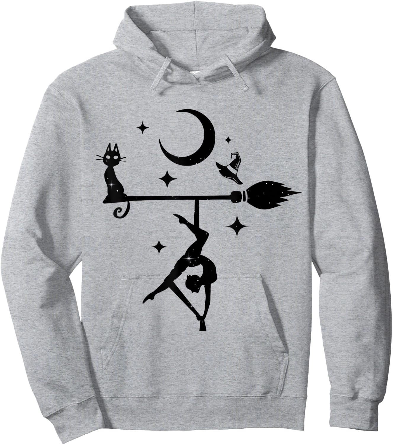 Cute Aerialist and Cat Halloween Aerial Dance Women Hoodie - Hoodie | Ash