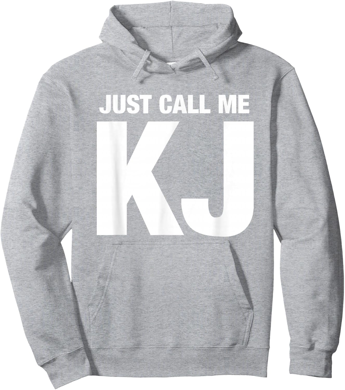 KJ First Name Nickname - Just Call Me KJ Initials Hoodie - Hoodie | Ash