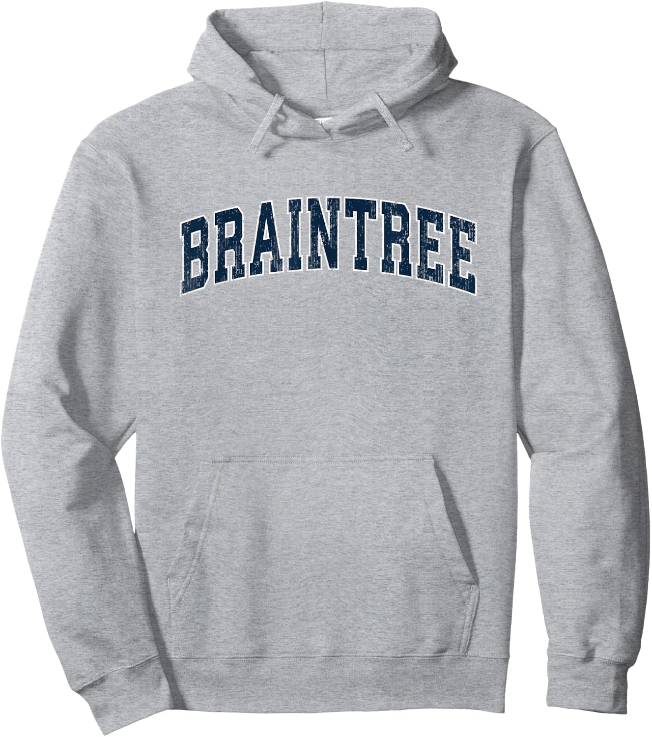Braintree Massachusetts MA Vintage Sports Design Navy Design Hoodie - Hoodie | Ash