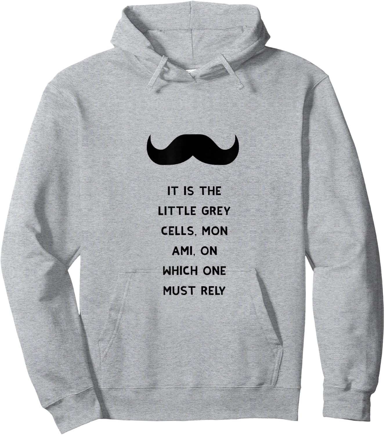 Poirot Little Grey Cells Books Hoodie - Hoodie | Ash