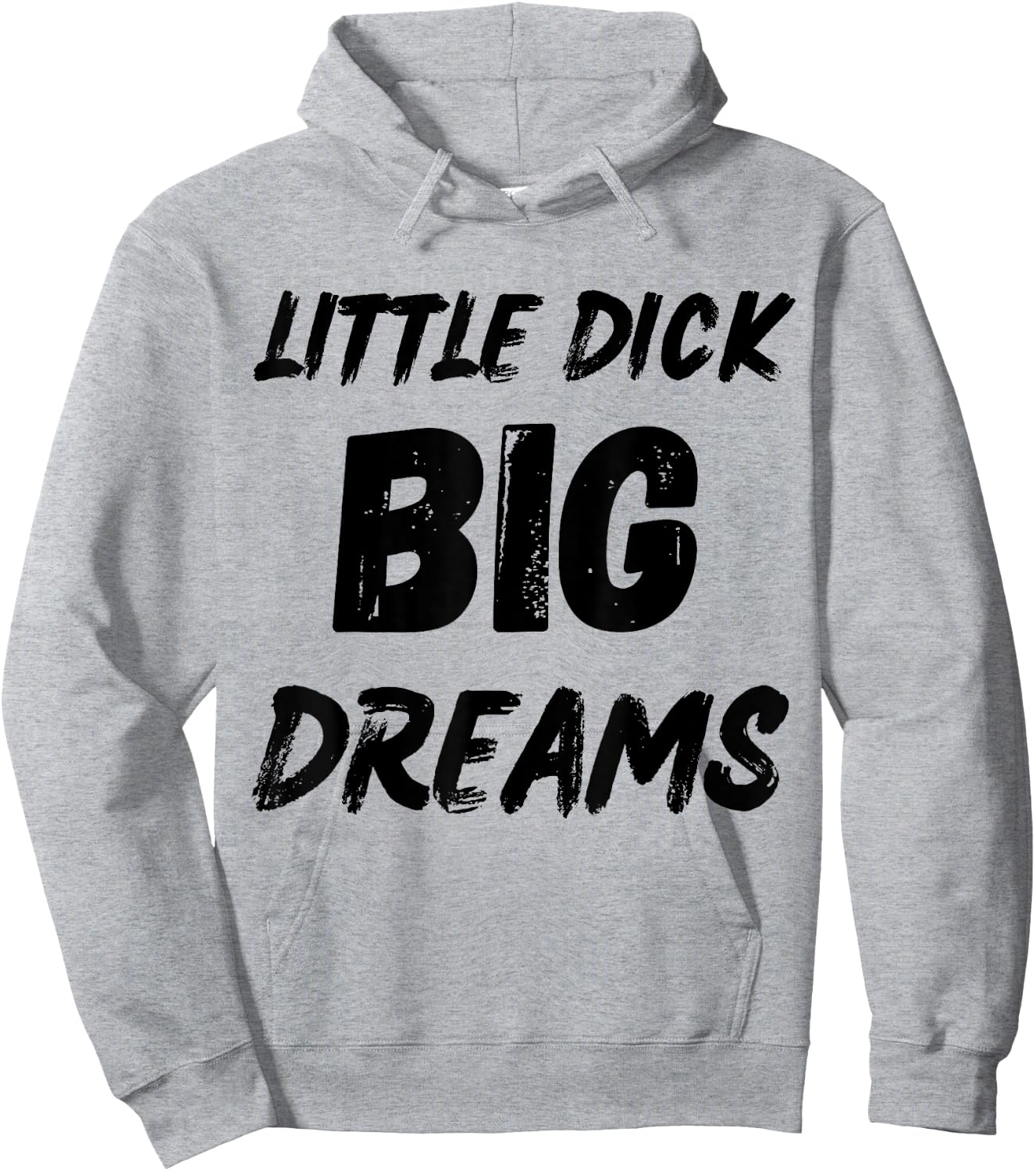 Little Dick Big Dreams Fun Design Hoodie - Hoodie | Ash