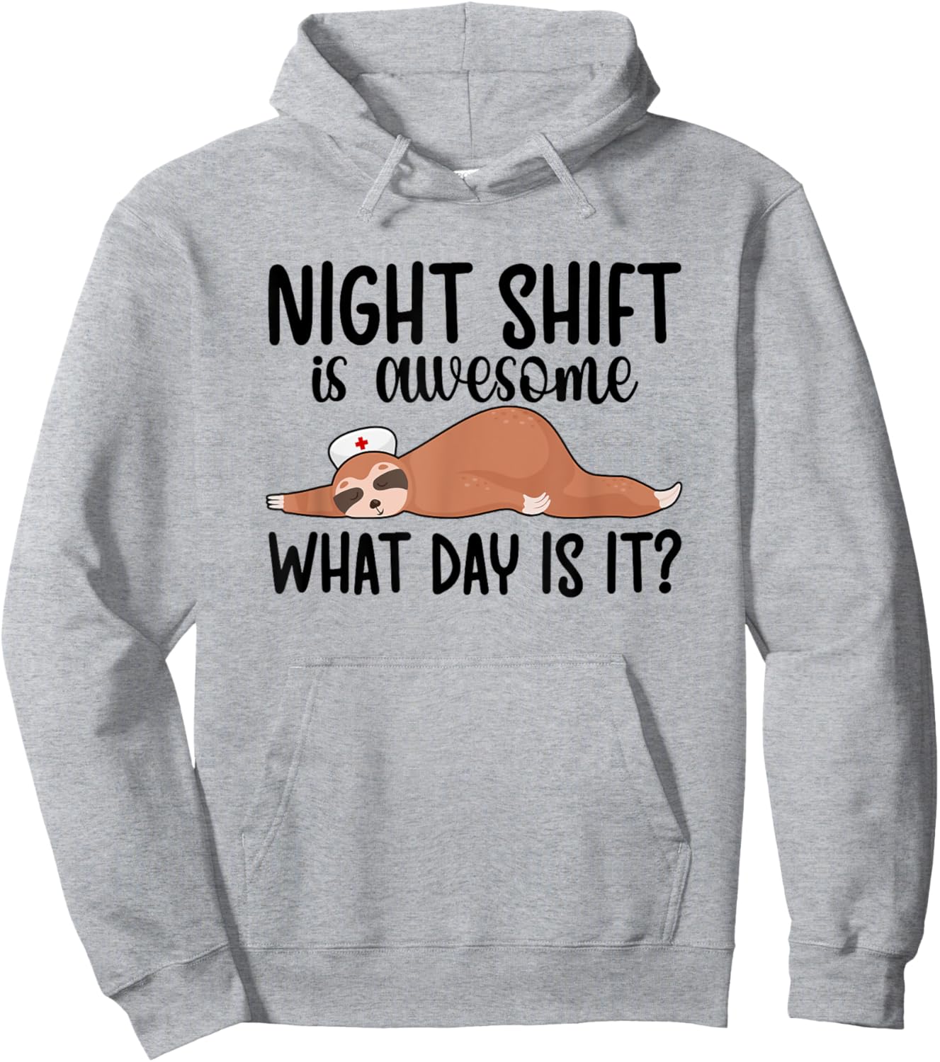 Night Shift CNA Funny Certified Nursing Assistant Hoodie - Hoodie | Ash