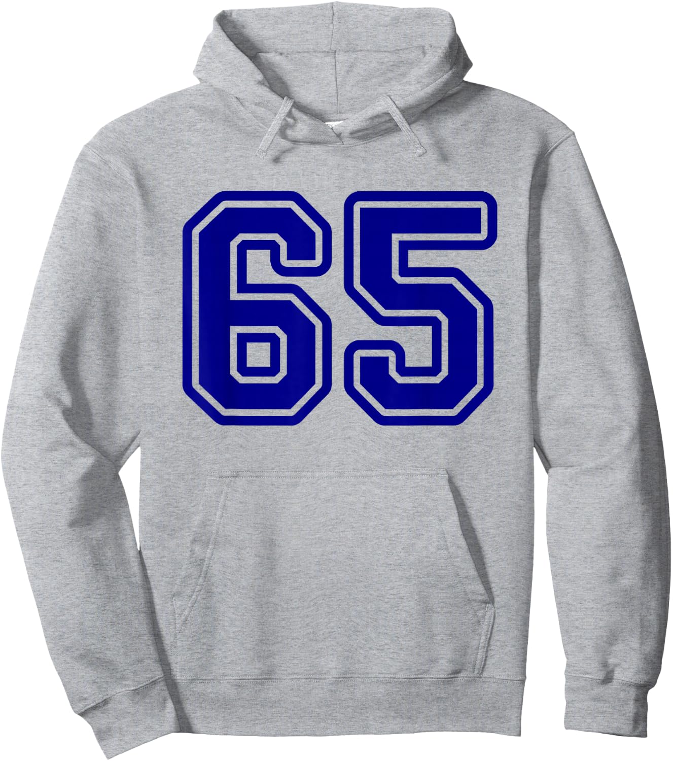 Number #65 Blue Sport Number 65 Hoodie - Hoodie | Ash