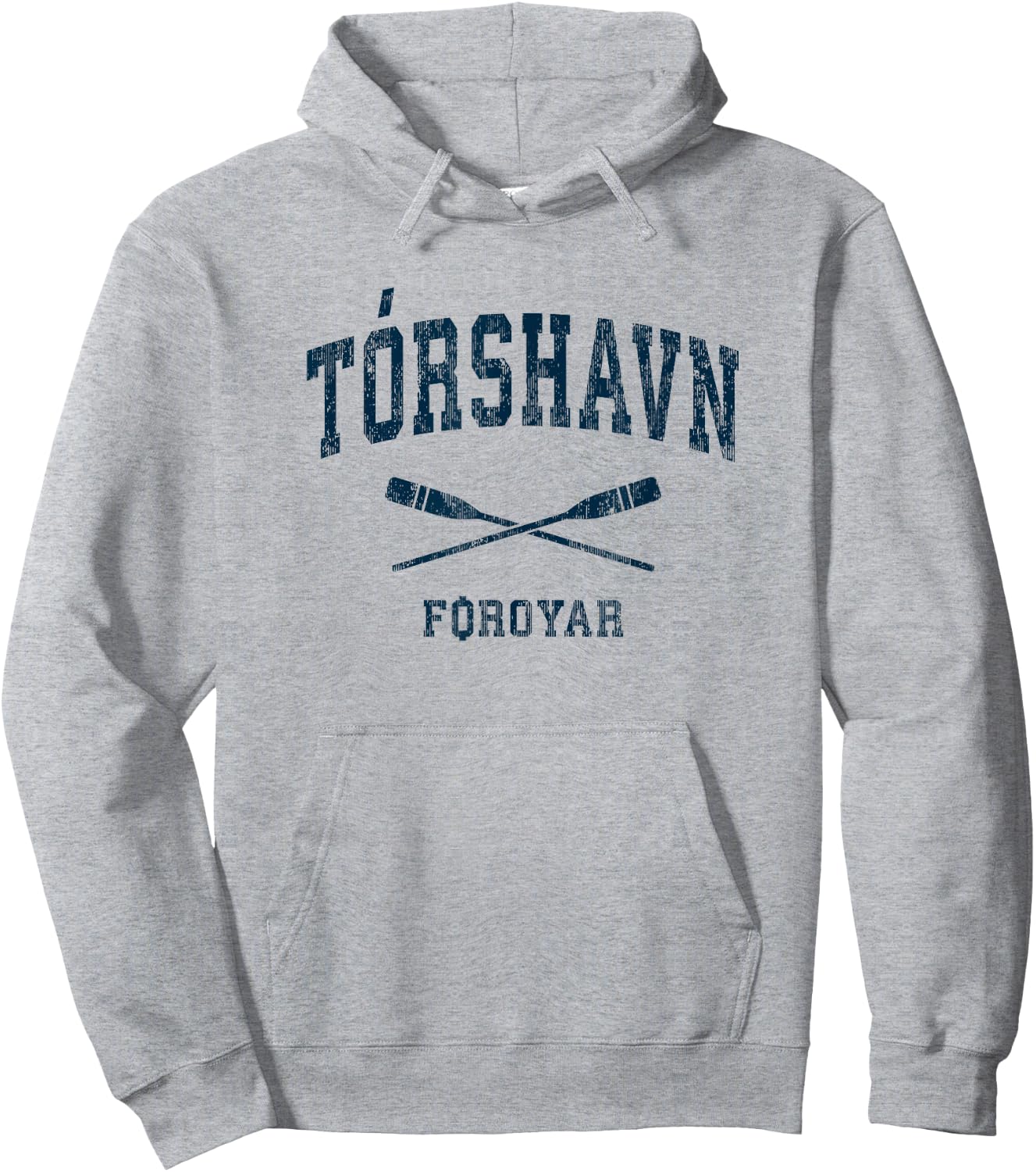 Torshavn Faroe Islands Vintage Nautical Paddles Sports Oars Hoodie - Hoodie | Ash