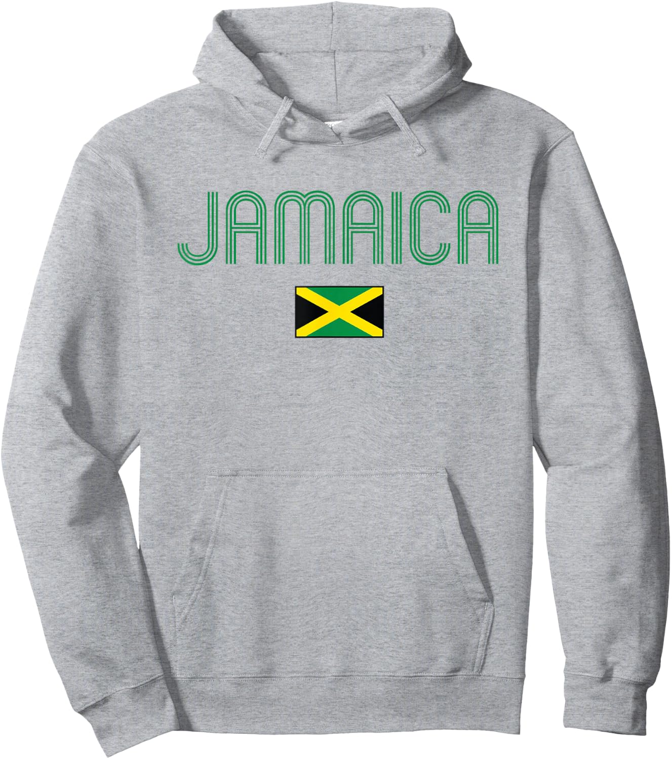 Jamaica Flag Jamaican Vintage Athletic Throwback Souvenir Hoodie - Hoodie | Ash