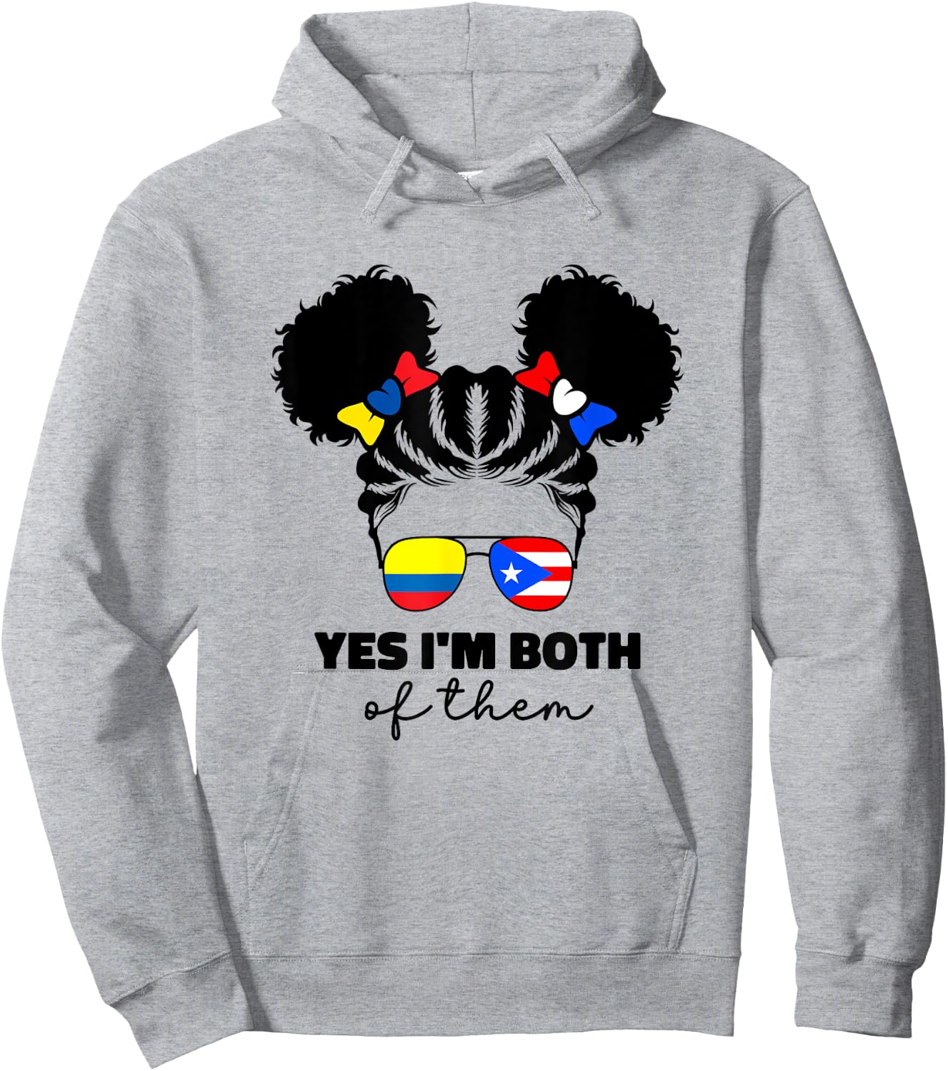 Colombian And Puerto Rican Rico Colombia Flag For Kids Girl Hoodie - Hoodie | Ash
