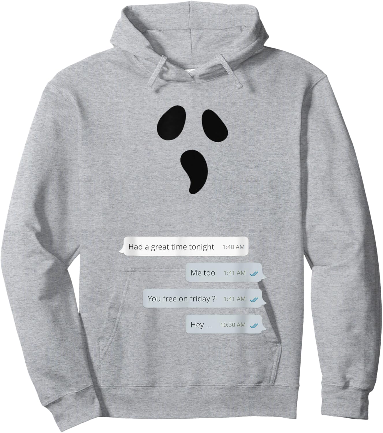 Online texting Chat ghosting funny Halloween ghost meme Hoodie - Hoodie | Ash