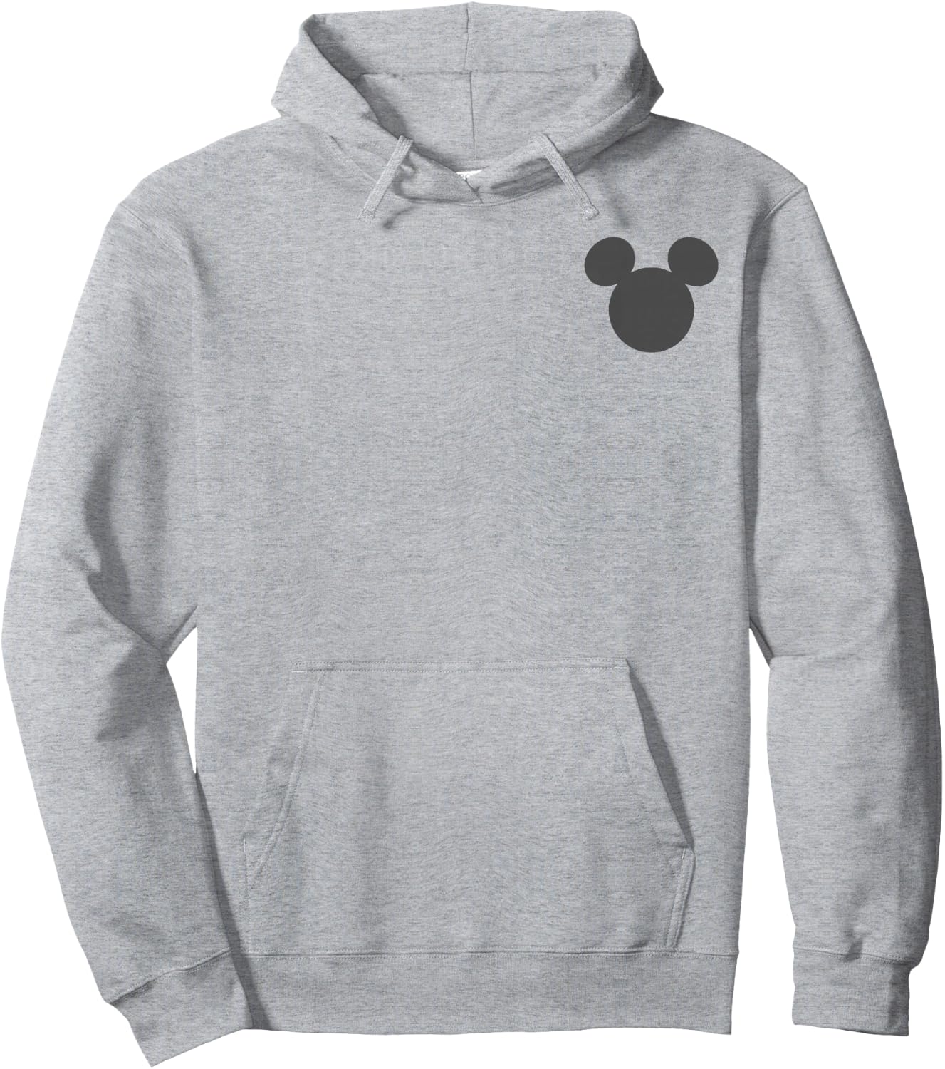 Disney Mickey and Friends Mickey Silhouette Front & Back Hoodie - Hoodie | Ash