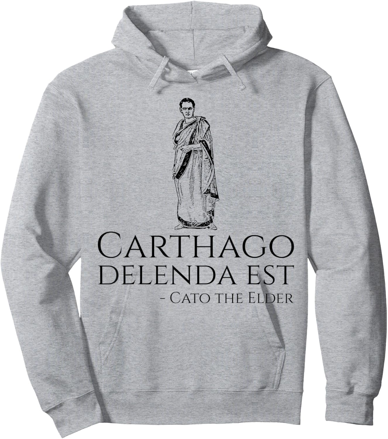 Carthago Delenda Est Cato The Elder - Ancient Roman History Hoodie - Hoodie | Ash