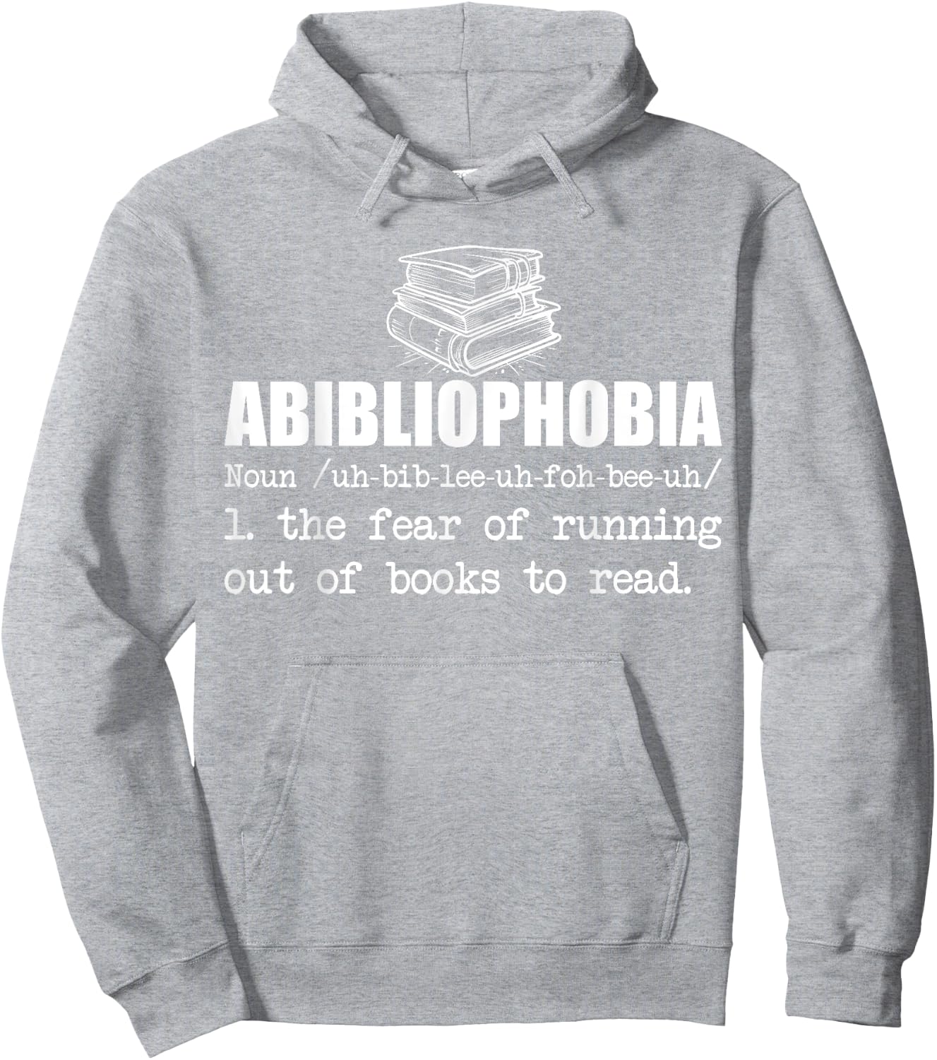 Abibliophobia Books Reading Librarian Teacher Bookworm Women Hoodie - Hoodie | Ash