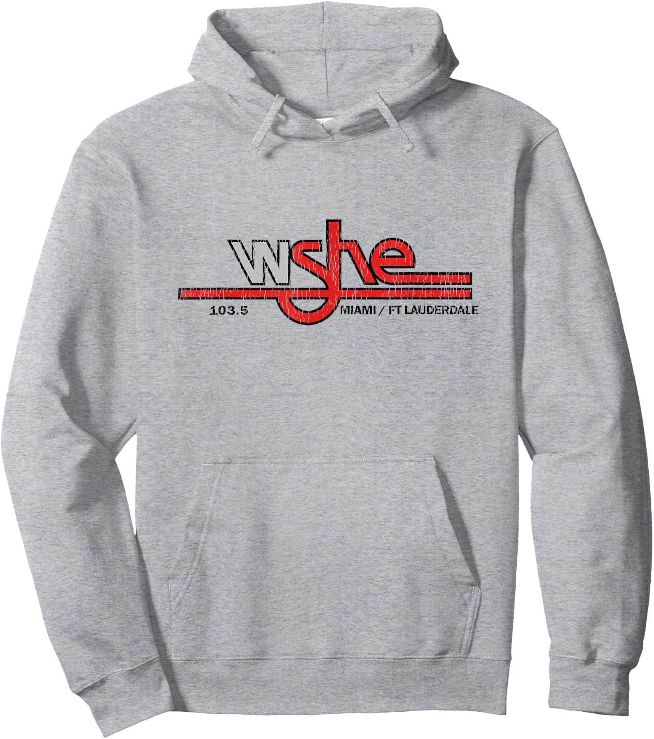 WSHE Rock Music for Rock Fan from 70s and 80s Vintage Hoodie - Hoodie | Ash