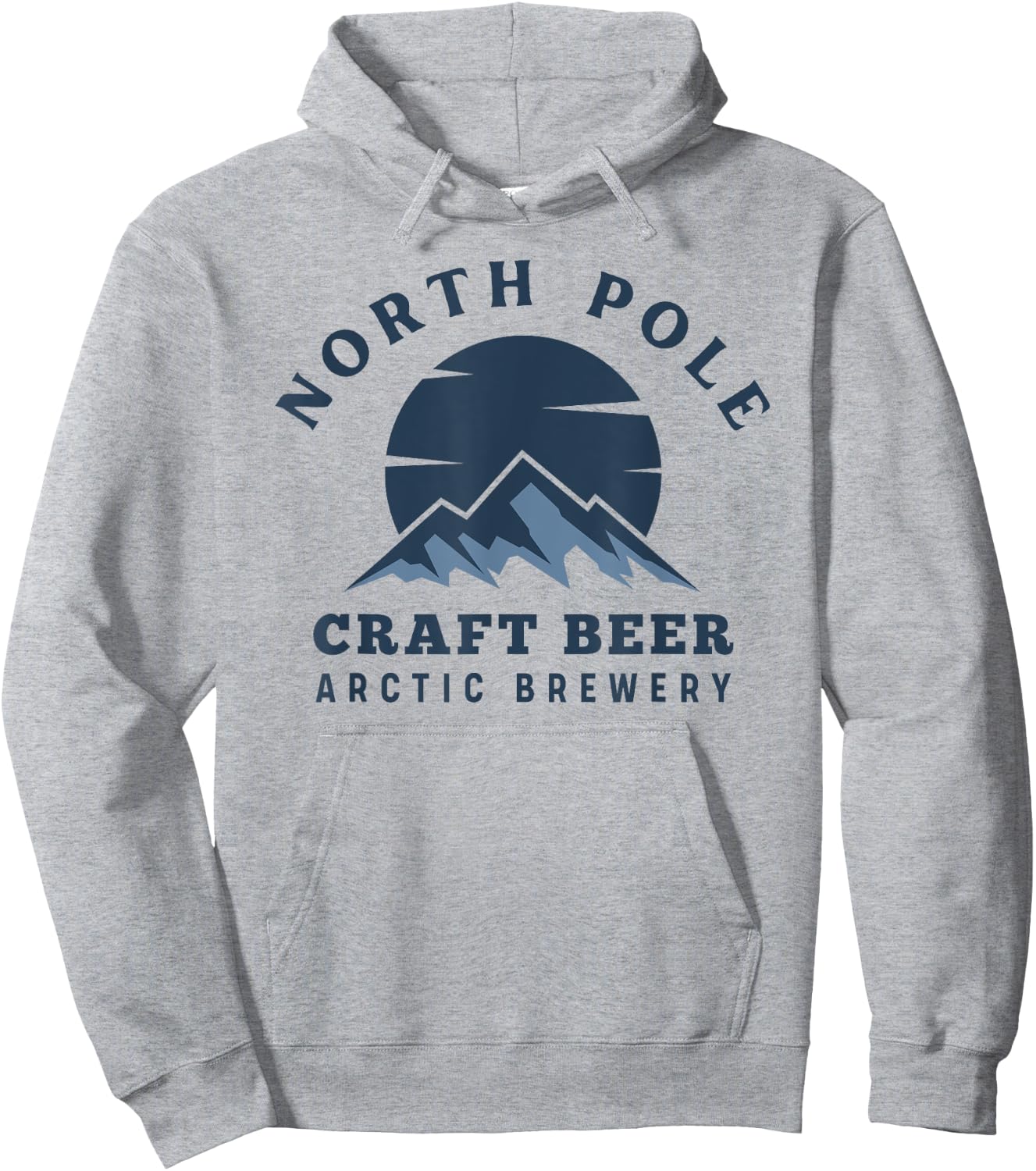 Merry Christmas North Pole Craft Beer Brewery Santa Novelty Hoodie - Hoodie | Ash