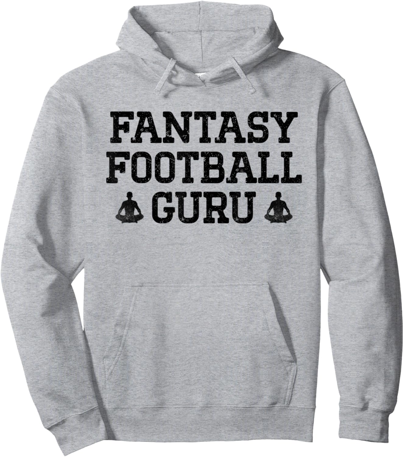 Funny Fantasy Football Guru Yoga Meditation Lotus Pose Hoodie - Hoodie | Ash