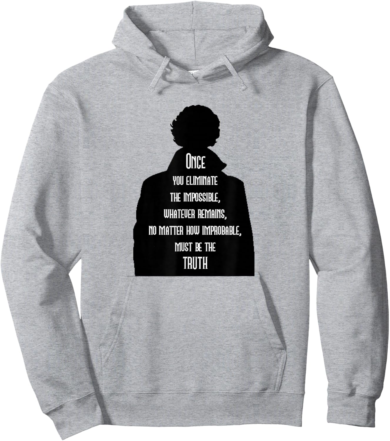 Sherlock Holmes Quotes 221B Baker St. British Detective Hoodie - Hoodie | Ash