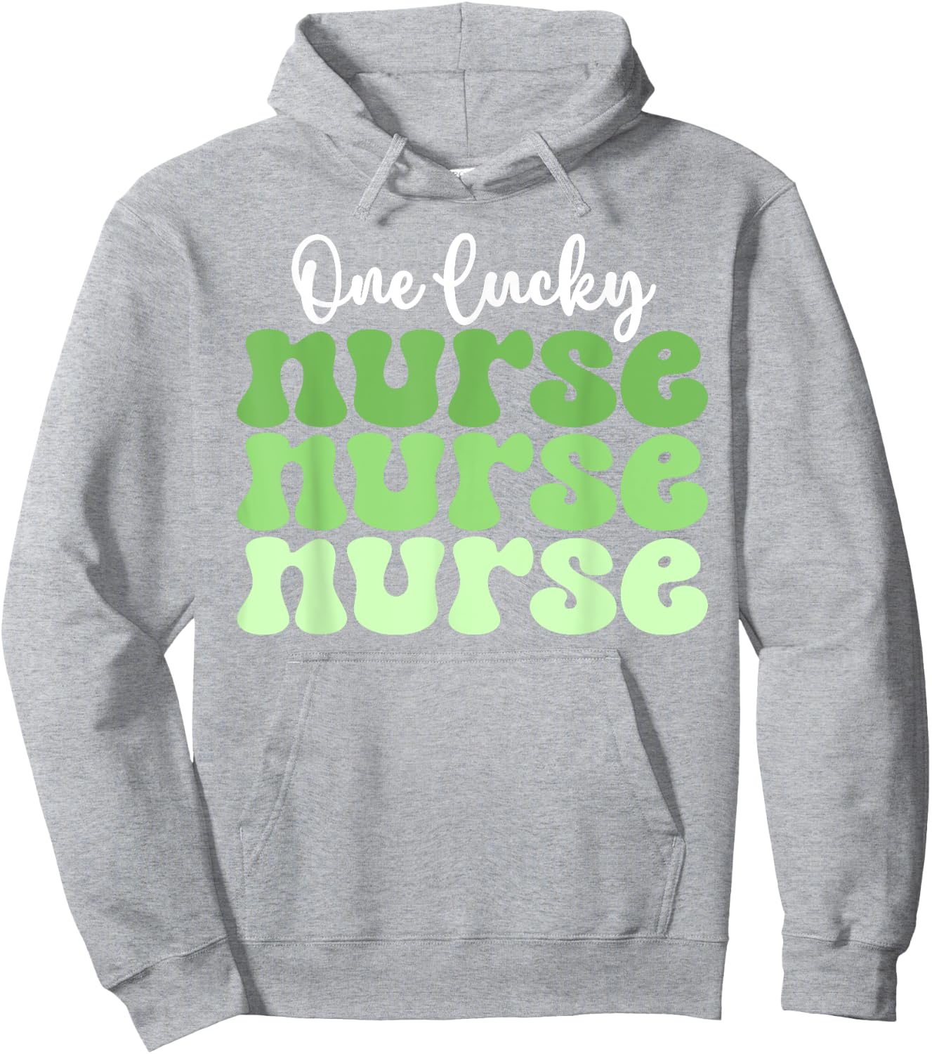 One Lucky Nurse Nicu Er Icu Peds Retro St Patricks Day Nurse Hoodie - Hoodie | Ash