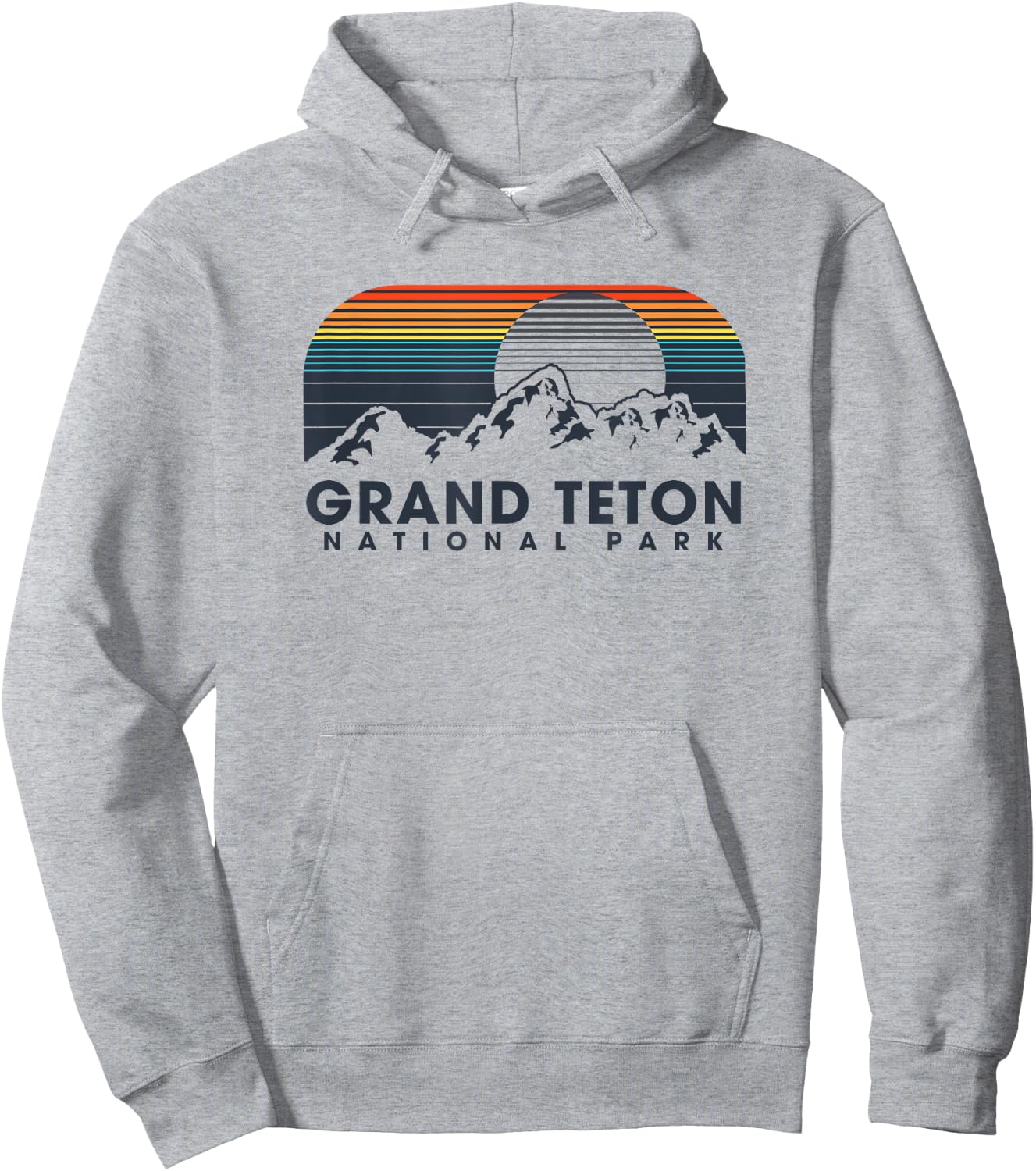 Grand Teton National Park Vintage Hoodie - Hoodie | Ash