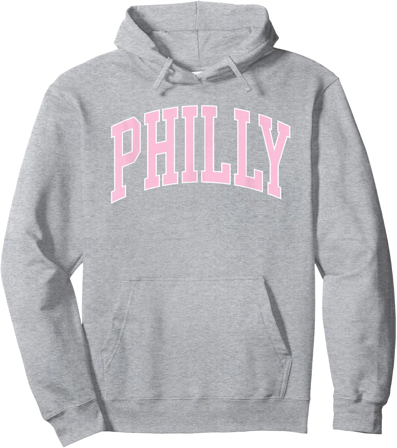 Retro Philly Pink Text Philadelphia Vintage Throwback Hoodie - Hoodie | Ash