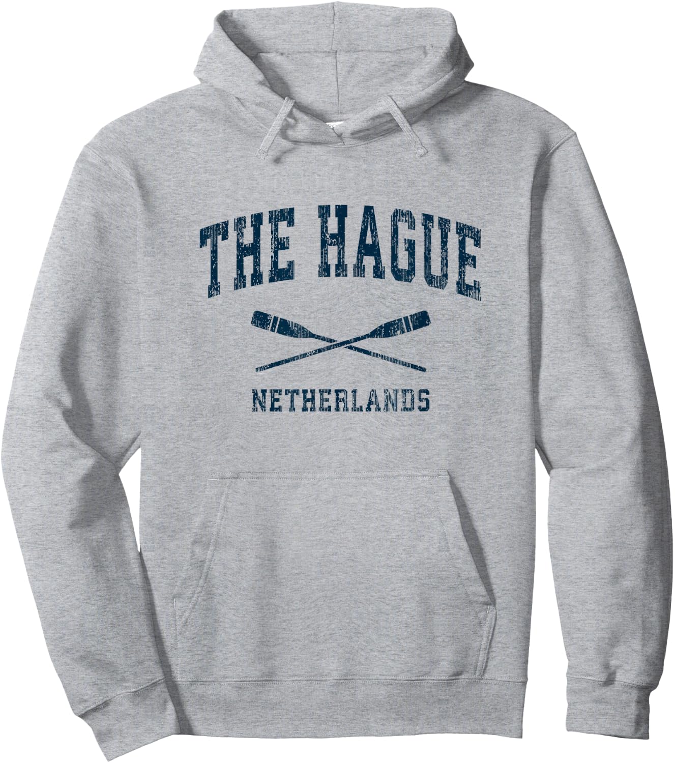 The Hague Netherlands Vintage Nautical Paddles Sports Oars Hoodie - Hoodie | Ash