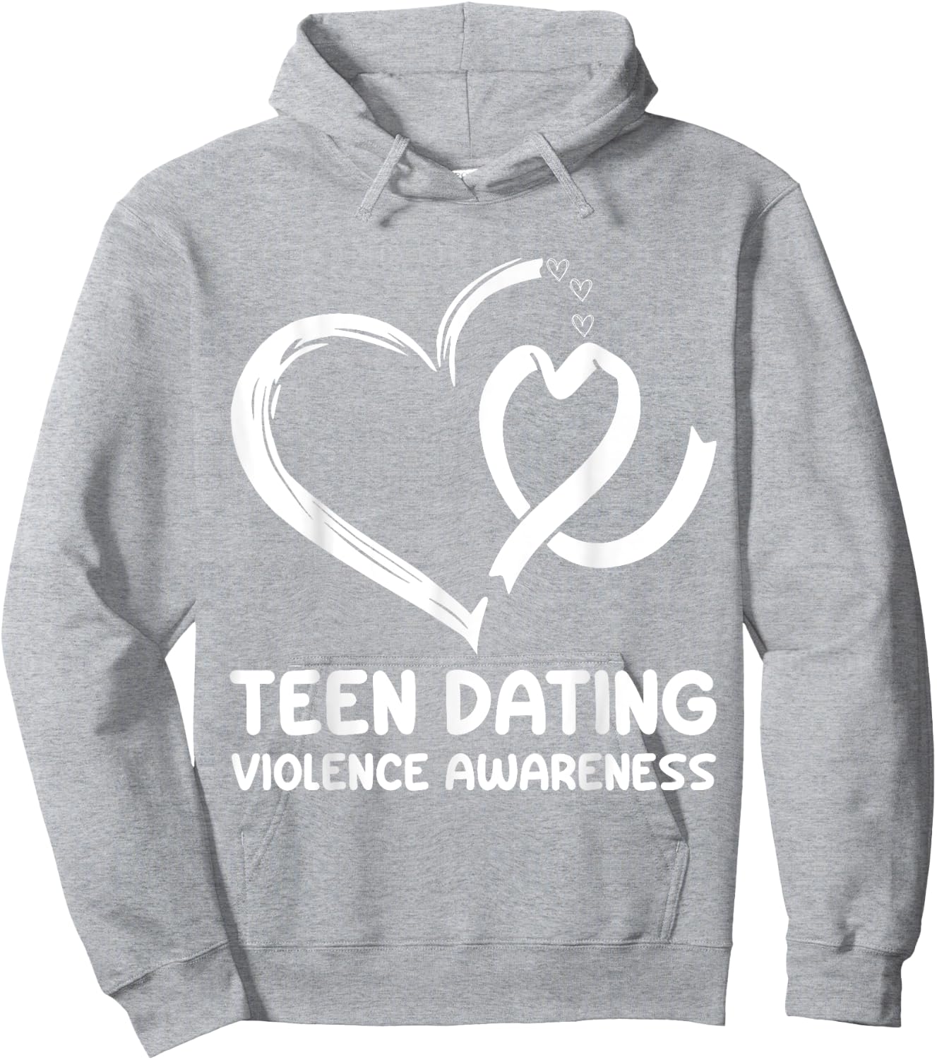 heart ribbon We Wear orange teen dating violence Awareness Hoodie - Hoodie | Ash
