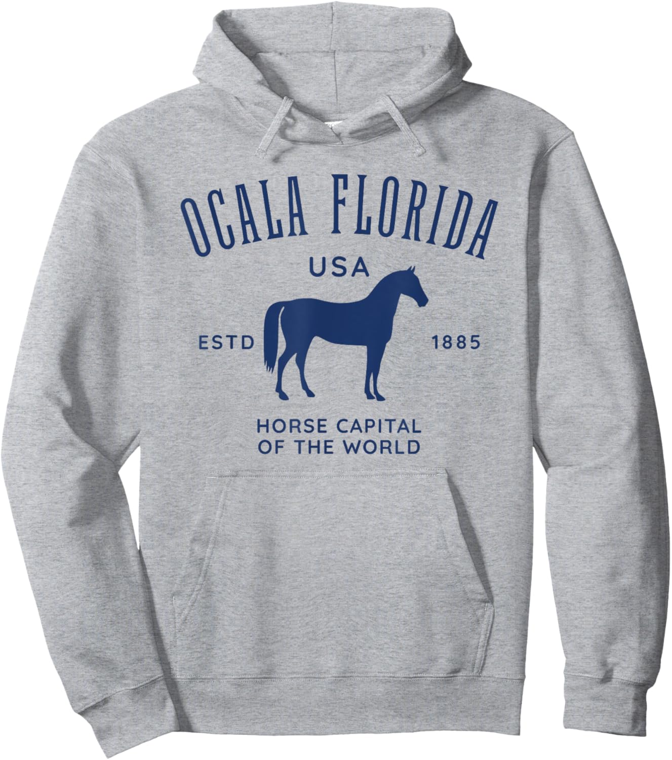 Ocala Florida USA Horse Capital Vintage Equestrian Design Hoodie - Hoodie | Ash