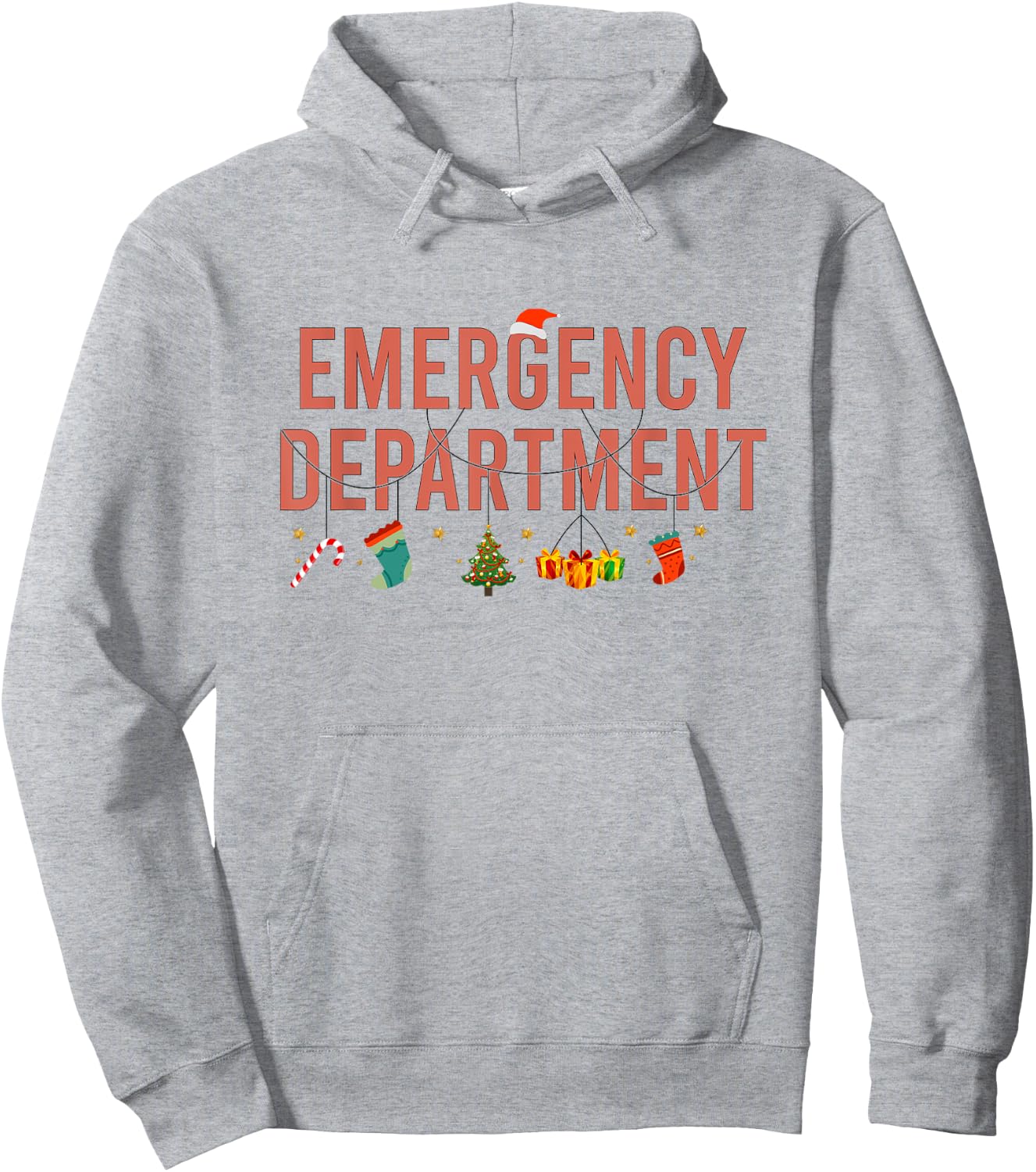 Emergency Department Christmas Emergency Nurse Christmas Hoodie - Hoodie | Ash