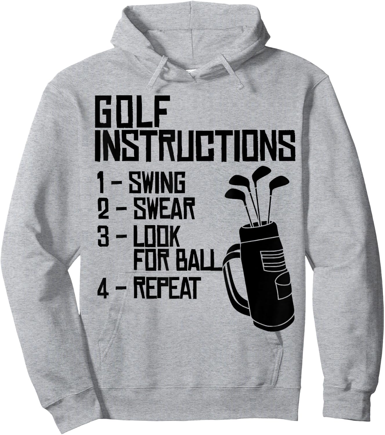 Golf Instructions funny Golf Instructions Hoodie - Hoodie | Ash
