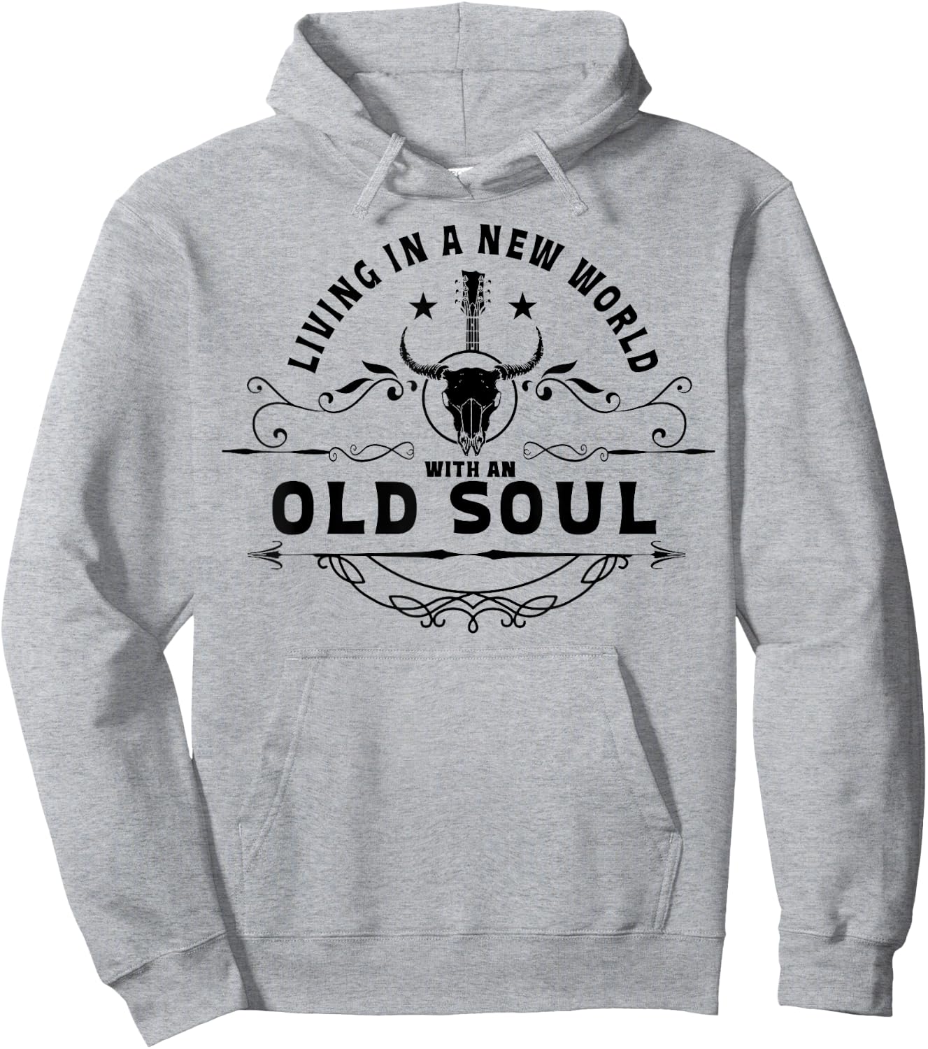 Living In A New World With An Old Soul Hoodie - Hoodie | Ash