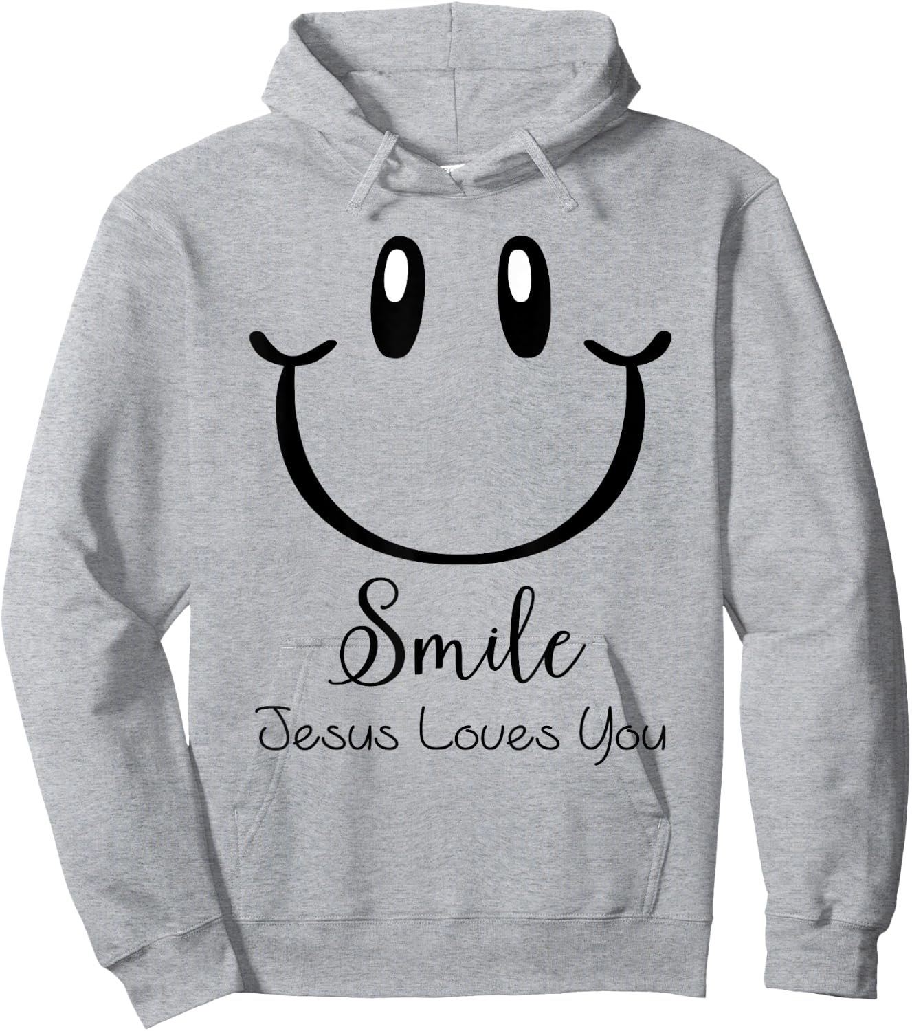 Smile Jesus Loves You: Kids & Adult Christian Faith Gospel Hoodie - Hoodie | Ash