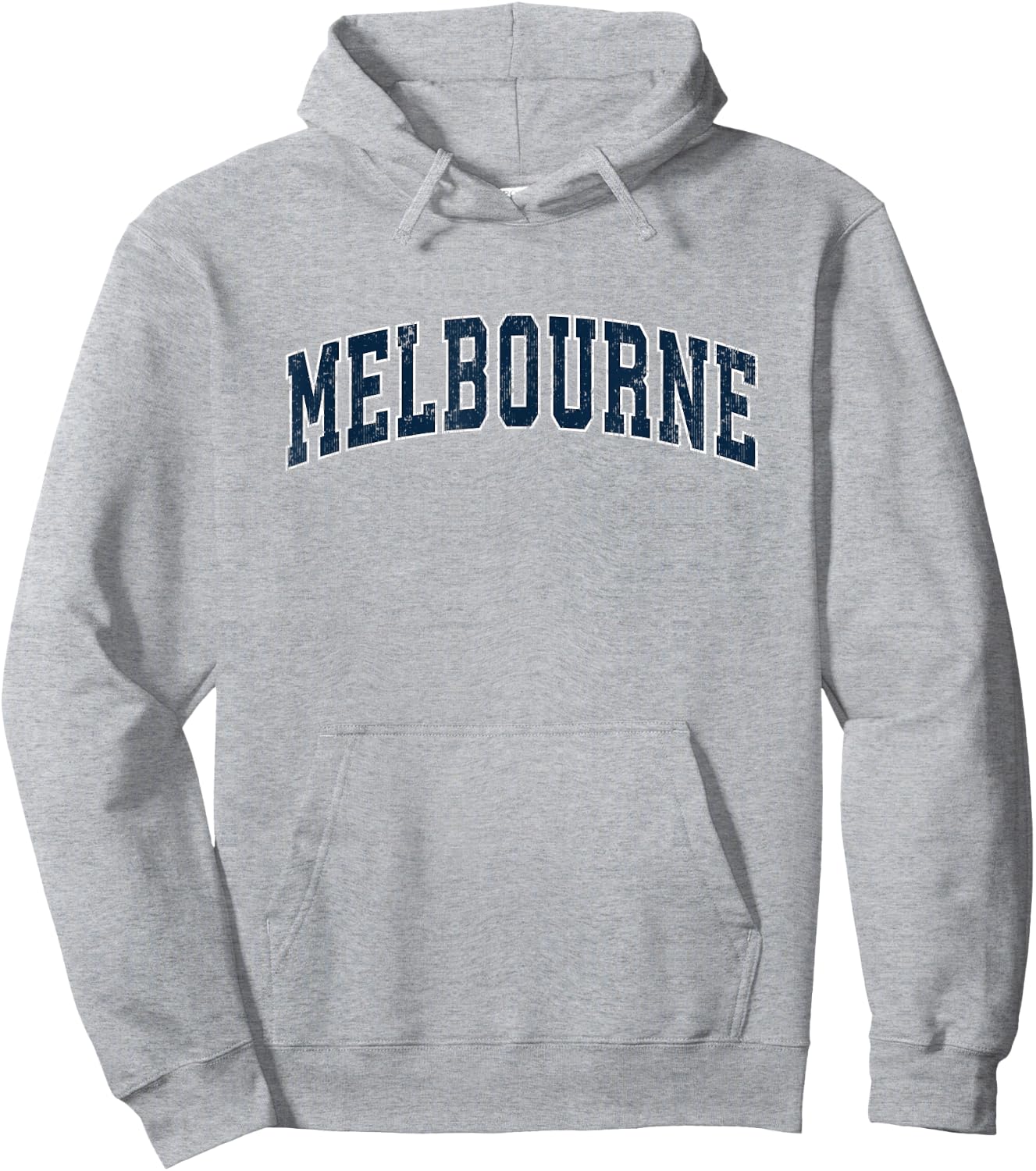 Melbourne Florida FL Vintage Sports Design Navy Design Hoodie - Hoodie | Ash
