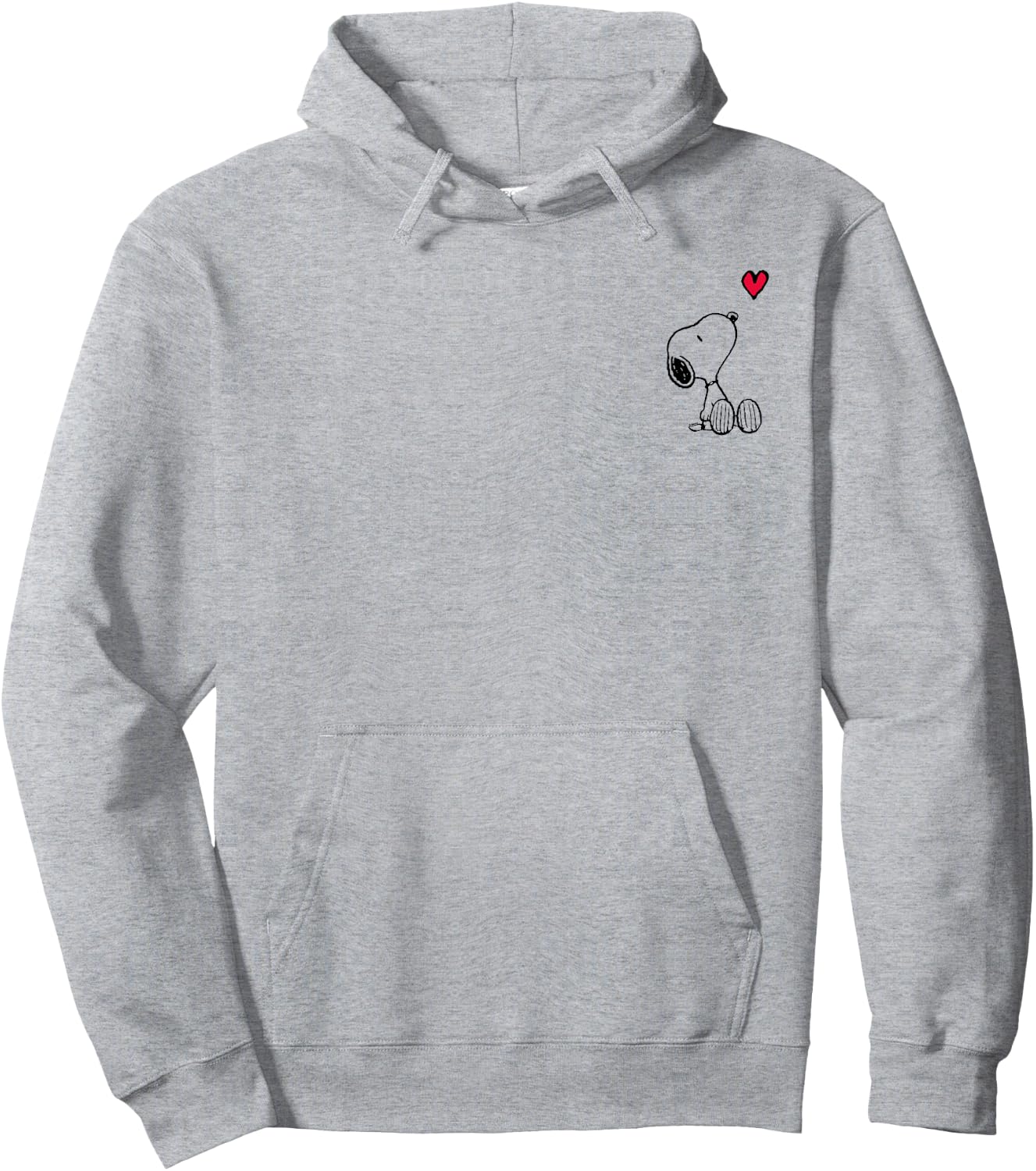 Peanuts - Snoopy Heart Valentines Hoodie - Hoodie | Ash