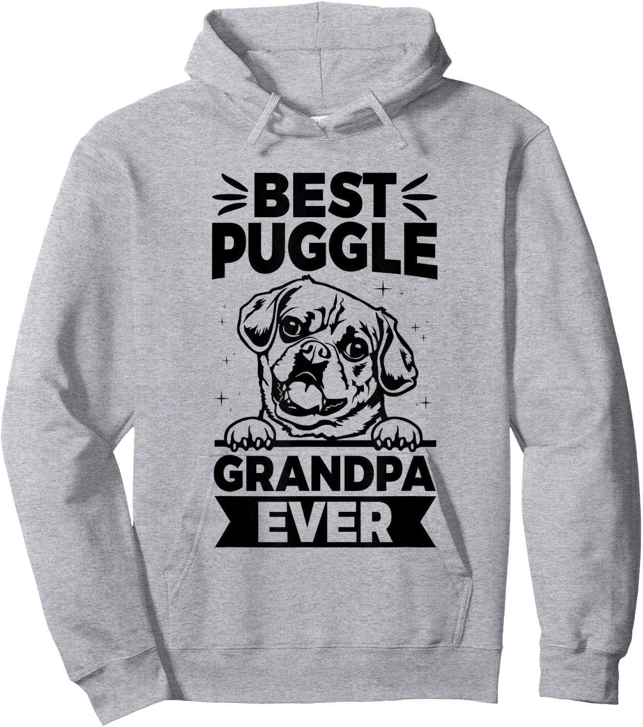 Best Puggle Grandpa ever Quote for a Puggle Grandpa Hoodie - Hoodie | Ash