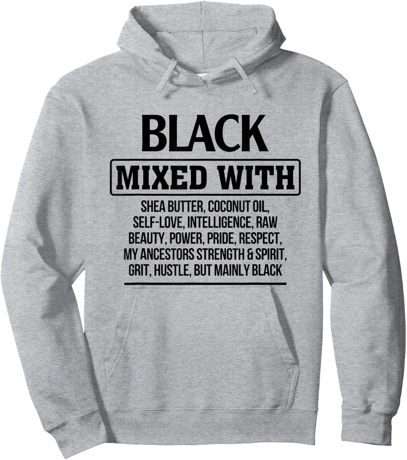 Black Mixed With Beauty Power Pride Proud Afro Black Girl Hoodie - Hoodie | Ash