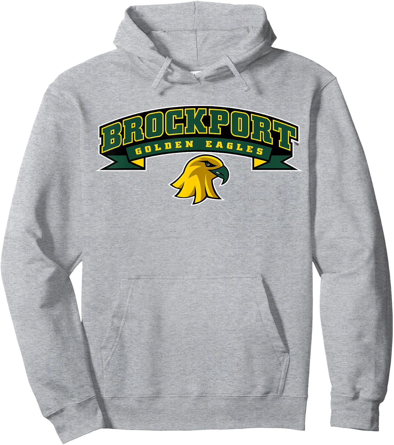 SUNY Brockport Golden Eagles Banner Logo Hoodie - Hoodie | Ash