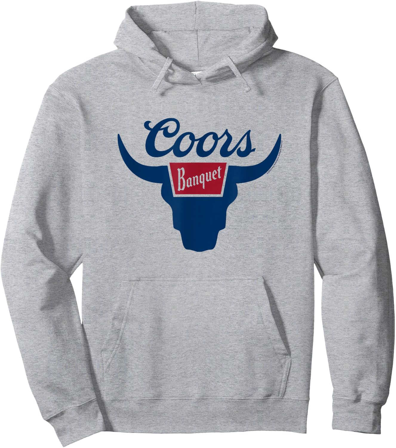Coors Brewing Company Coors Banquet Rodeo Big Chest Logo Hoodie - Hoodie | Ash