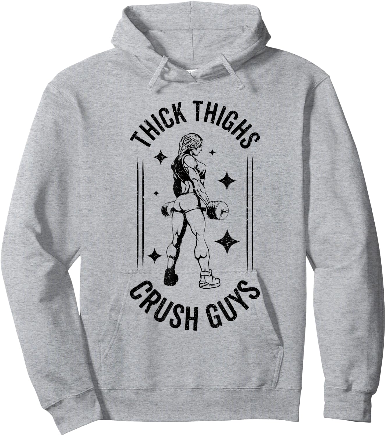 Thick Thighs Crush Guys Gym Workout Fitness Bodybuilding Hoodie - Hoodie | Ash