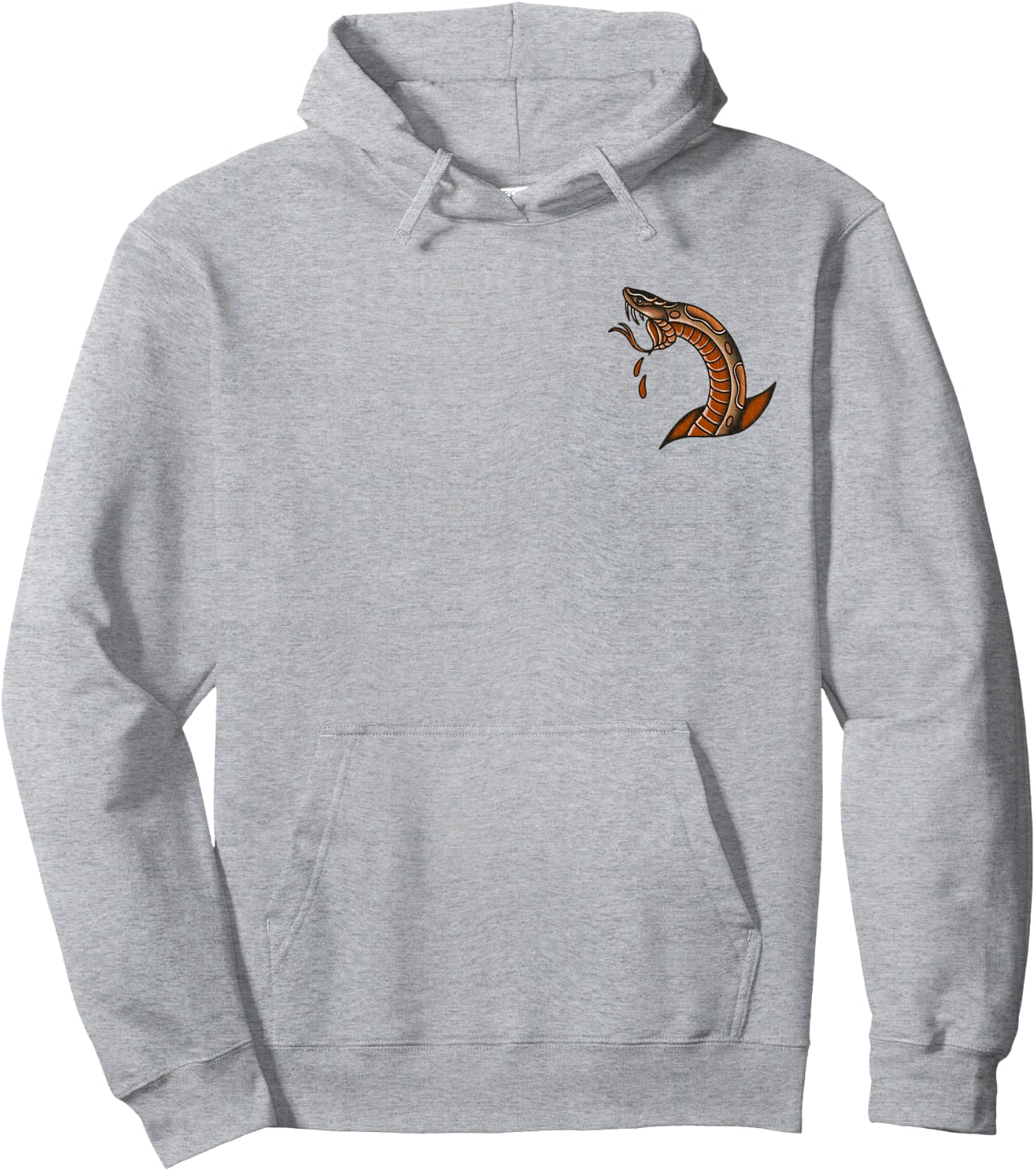 American Traditional Eagle Snake Old School Tattoo Flash Hoodie - Hoodie | Ash