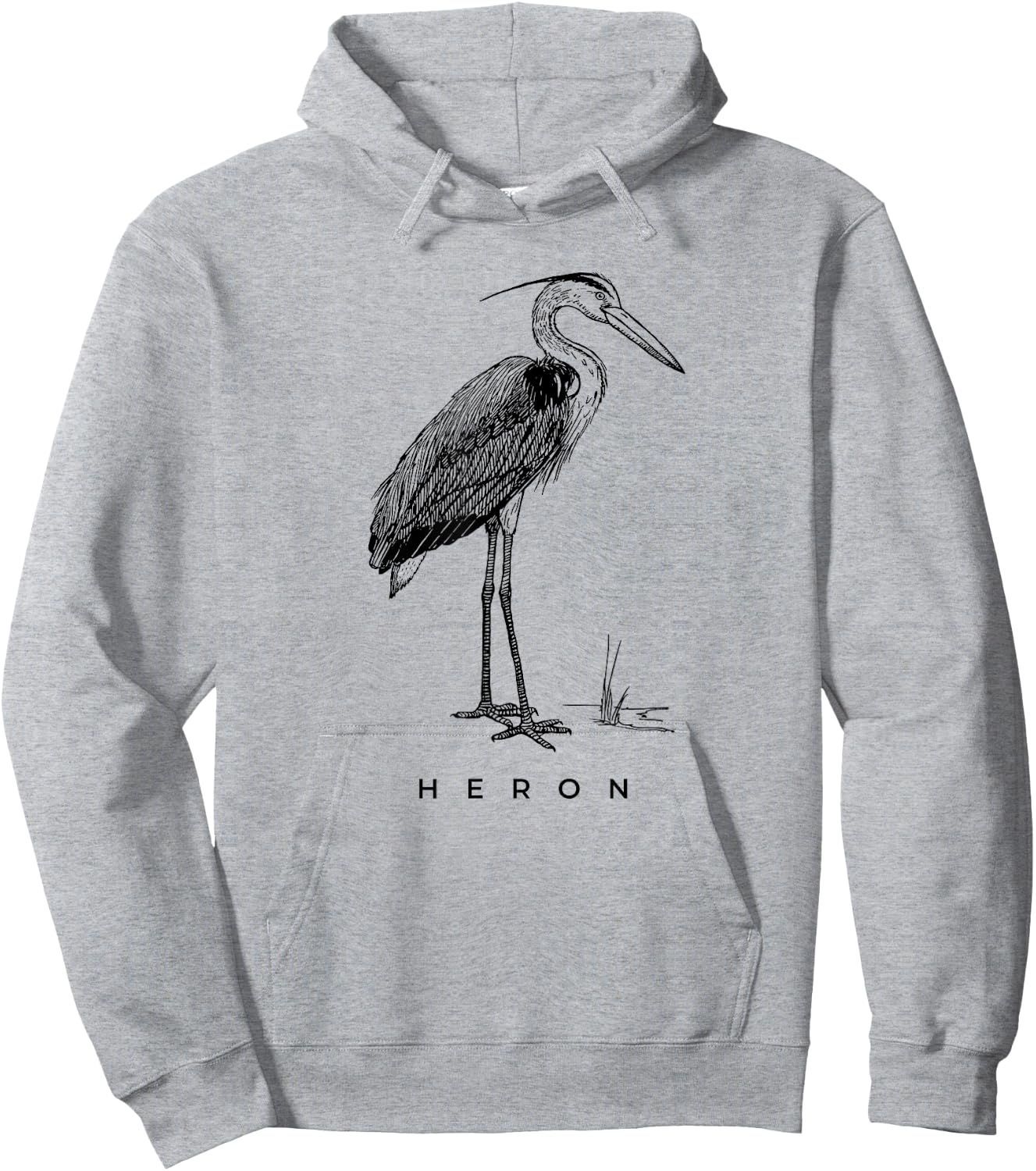 Great Blue Heron Bird Birdwatcher Hoodie - Hoodie | Ash