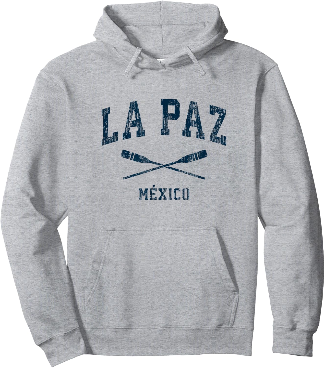 La Paz Mexico Vintage Nautical Paddles Sports Oars Hoodie - Hoodie | Ash