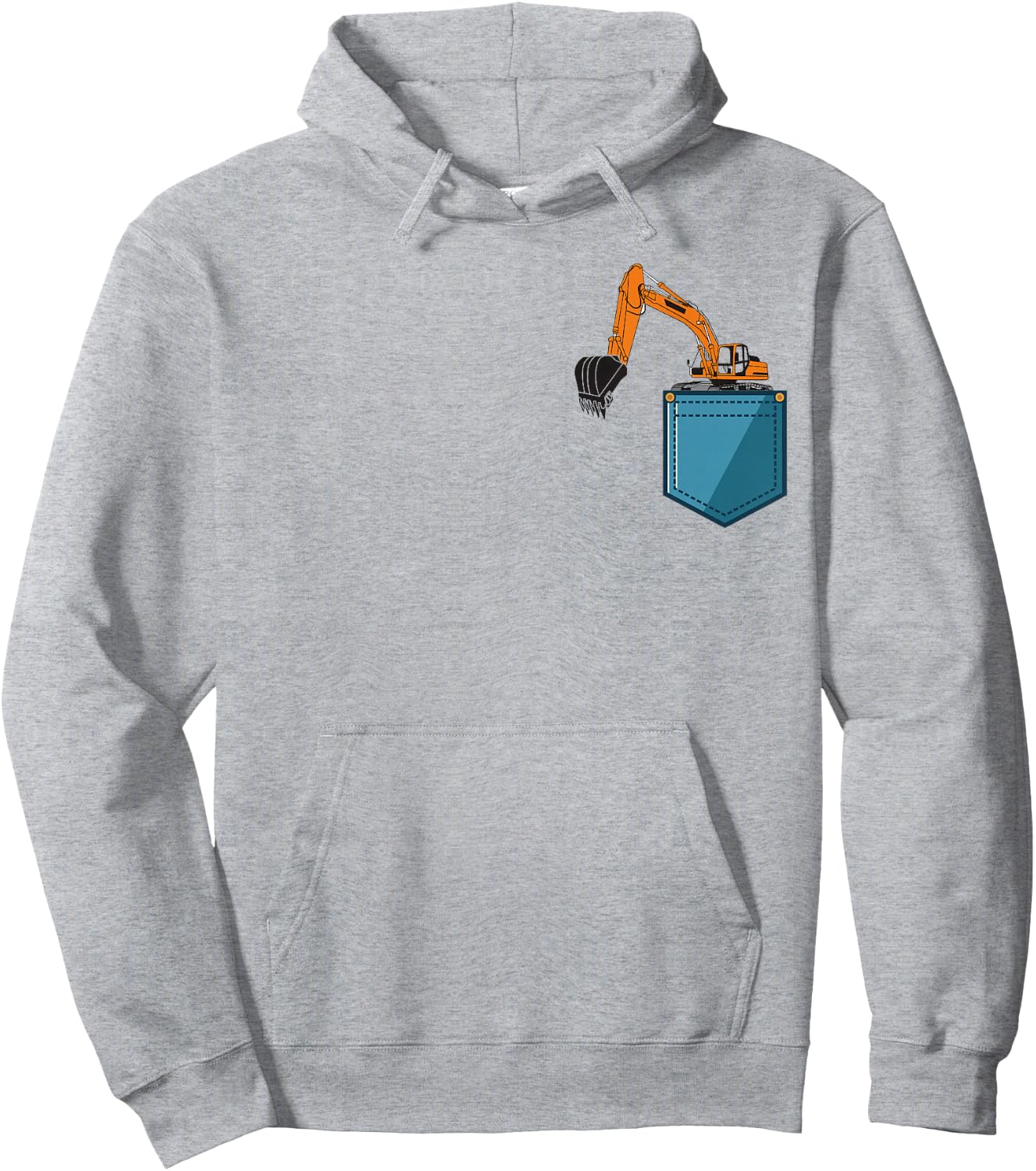 Construction Excavator Shirt for Boys Girls Men and Women Hoodie - Hoodie | Ash