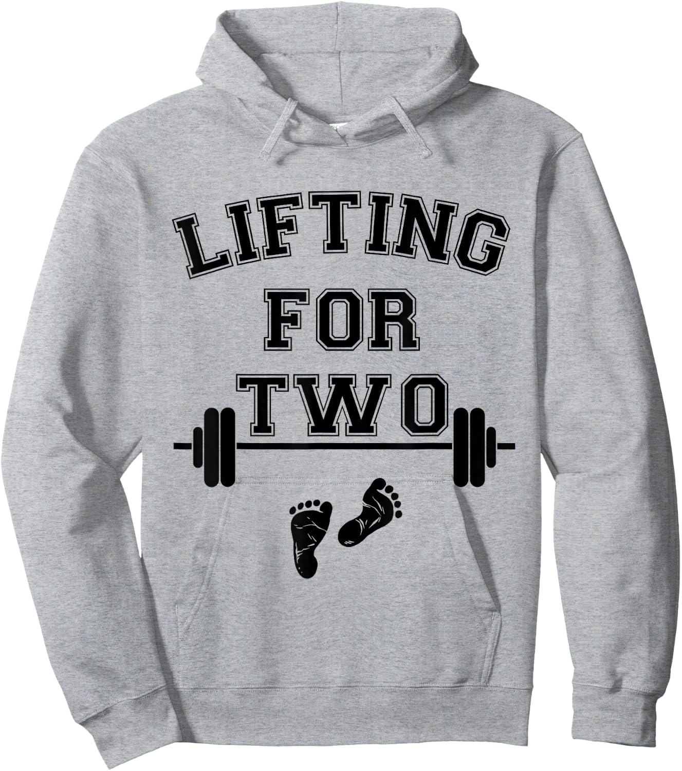 Lifting for Two Funny New Mom Fit Pregnant Lifting Hoodie - Hoodie | Ash