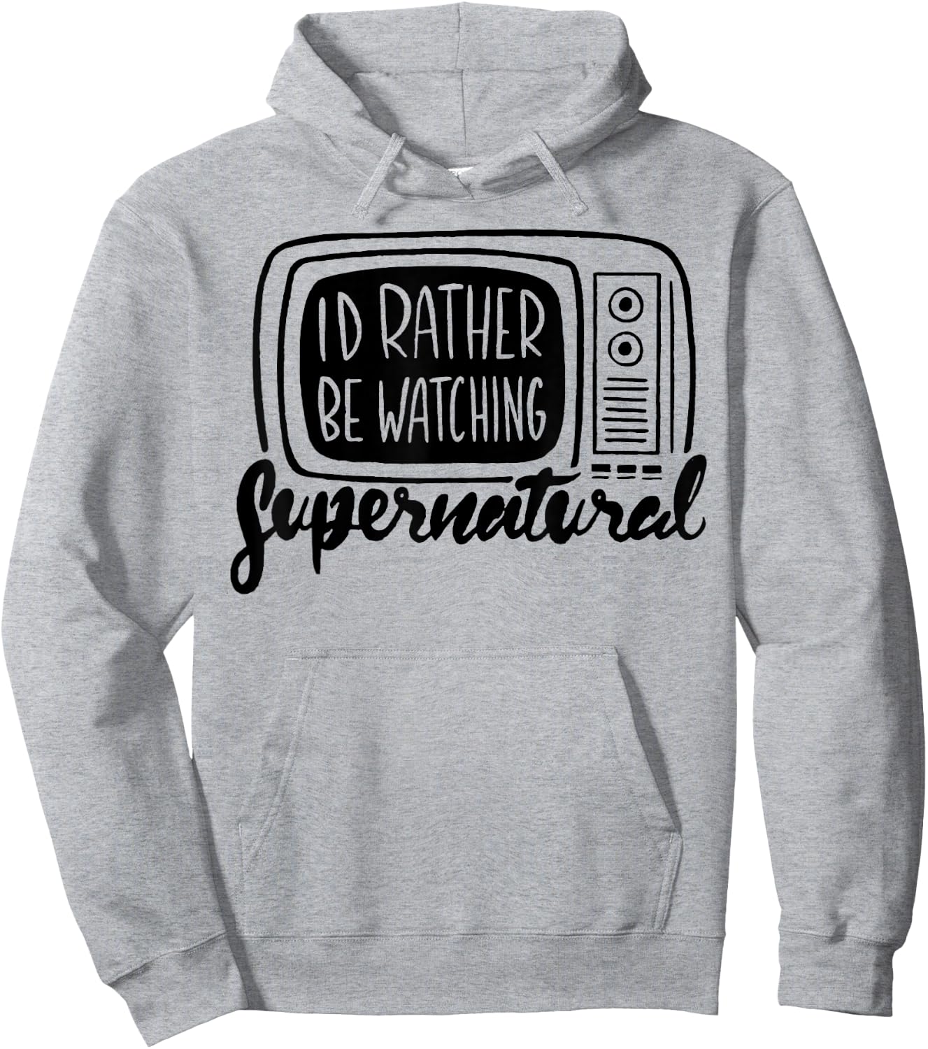 I'd Rather Be Watching Supernatural Hoodie - Hoodie | Ash