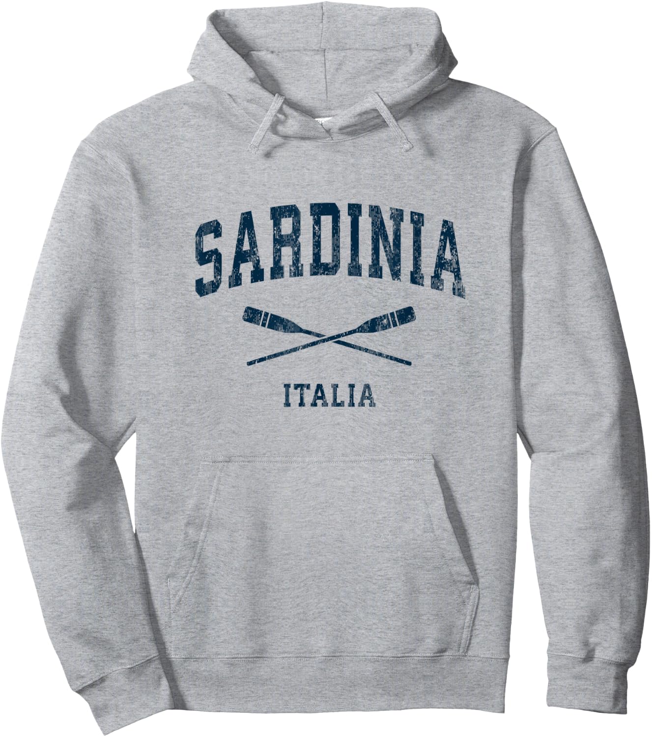 Sardinia Italy Vintage Nautical Paddles Sports Oars Hoodie - Hoodie | Ash