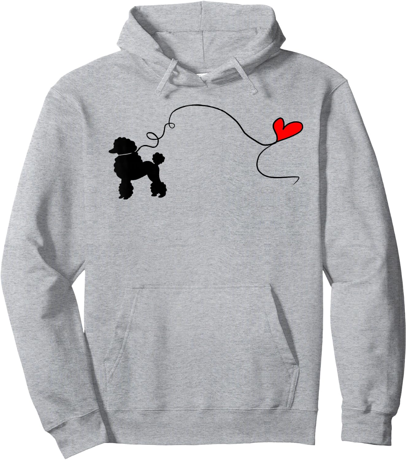 Sock Hop 50s Costume Poodle Shirt Cute Poodle 1950's Heart Hoodie - Hoodie | Ash