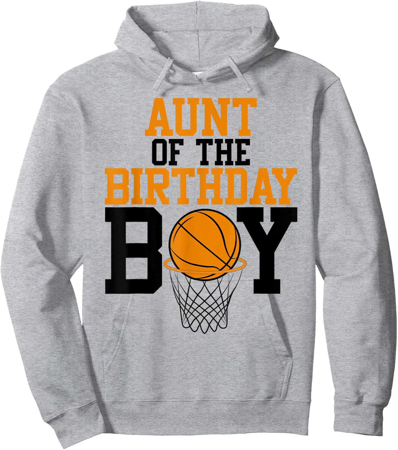 Aunt Of The Birthday Boy Basketball Family Birthday Hoodie - Hoodie | Ash