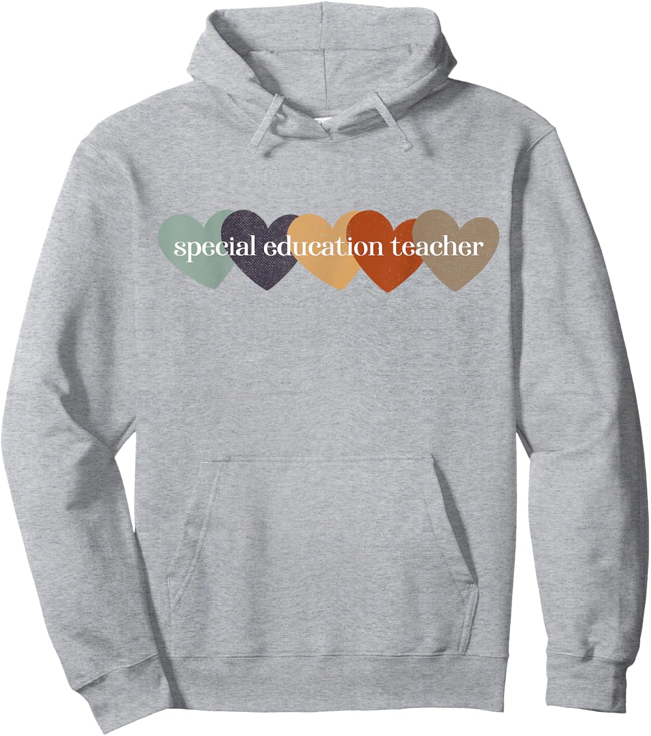 Special Education Teacher Heart Back to School Teach Rainbow Men Women Girls Kids Hoodie - Hoodie | Ash
