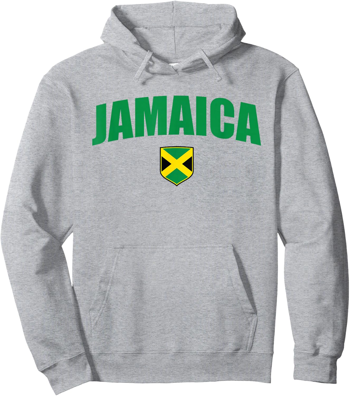 Jamaica Flag Jamaican Vintage Athletic Throwback Souvenir Hoodie - Hoodie | Ash