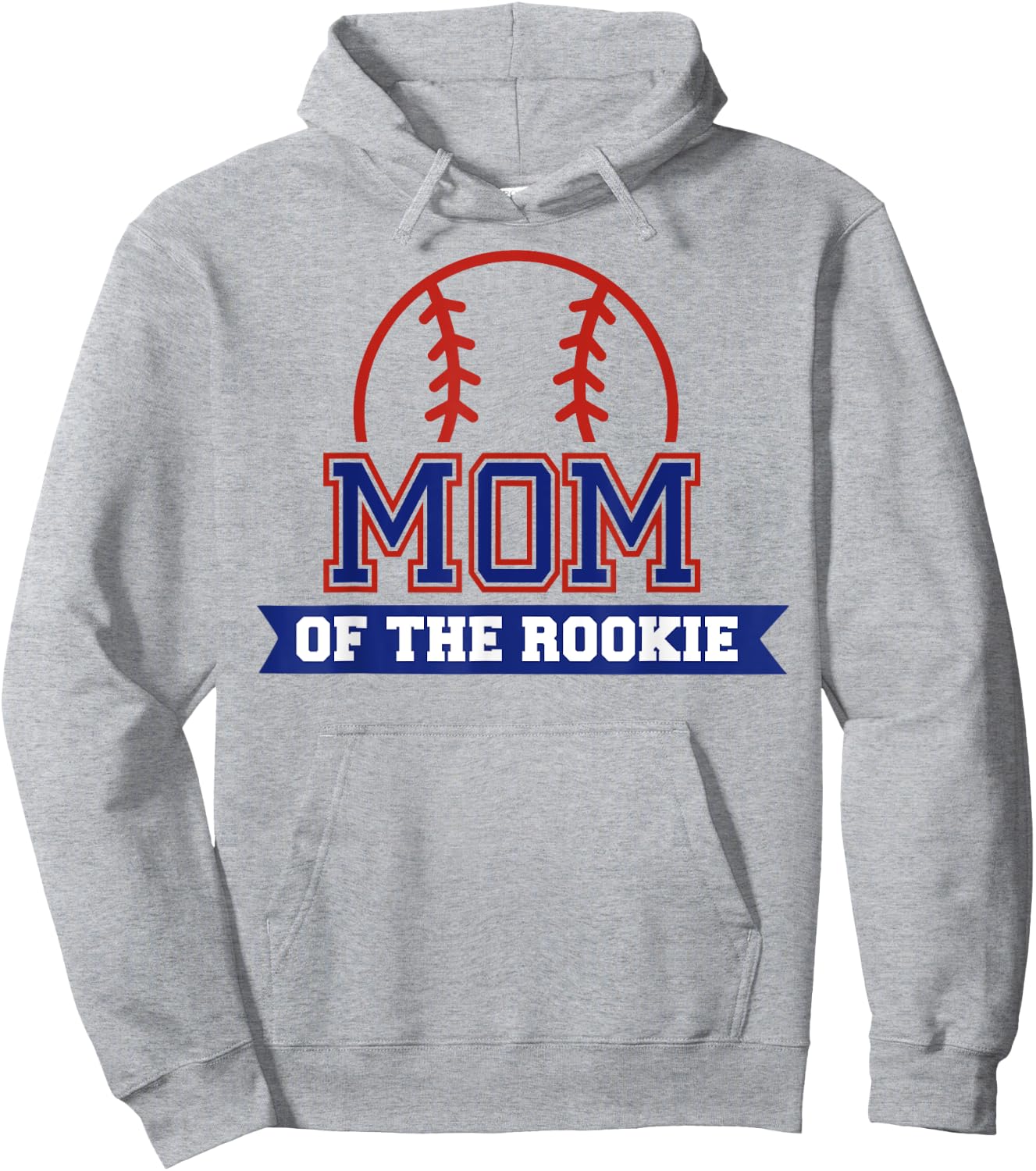 Mom of Rookie 1st Birthday Baseball Theme Matching Party Hoodie - Hoodie | Ash